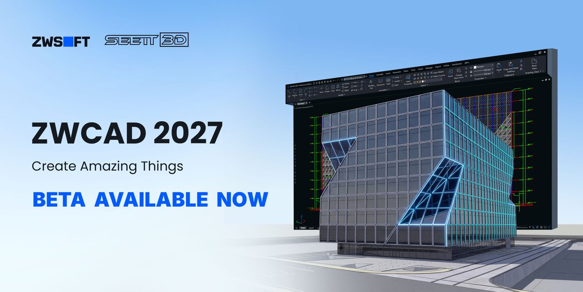 SeeIt3D's tweet photo. 🚨 ZWCAD Promo Ends 19th May

Get 15% off new perpetual ZWCAD licences, 1 year maintenance included, and upgrade access to ZWCAD 2027 when released.

Read our ZWCAD 2027 Beta blog 
👇
https://t.co/gyo3ARcXpv

#ZWCAD #CAD #DWG #AutoCADAlternative https://t.co/orIssuxhMy