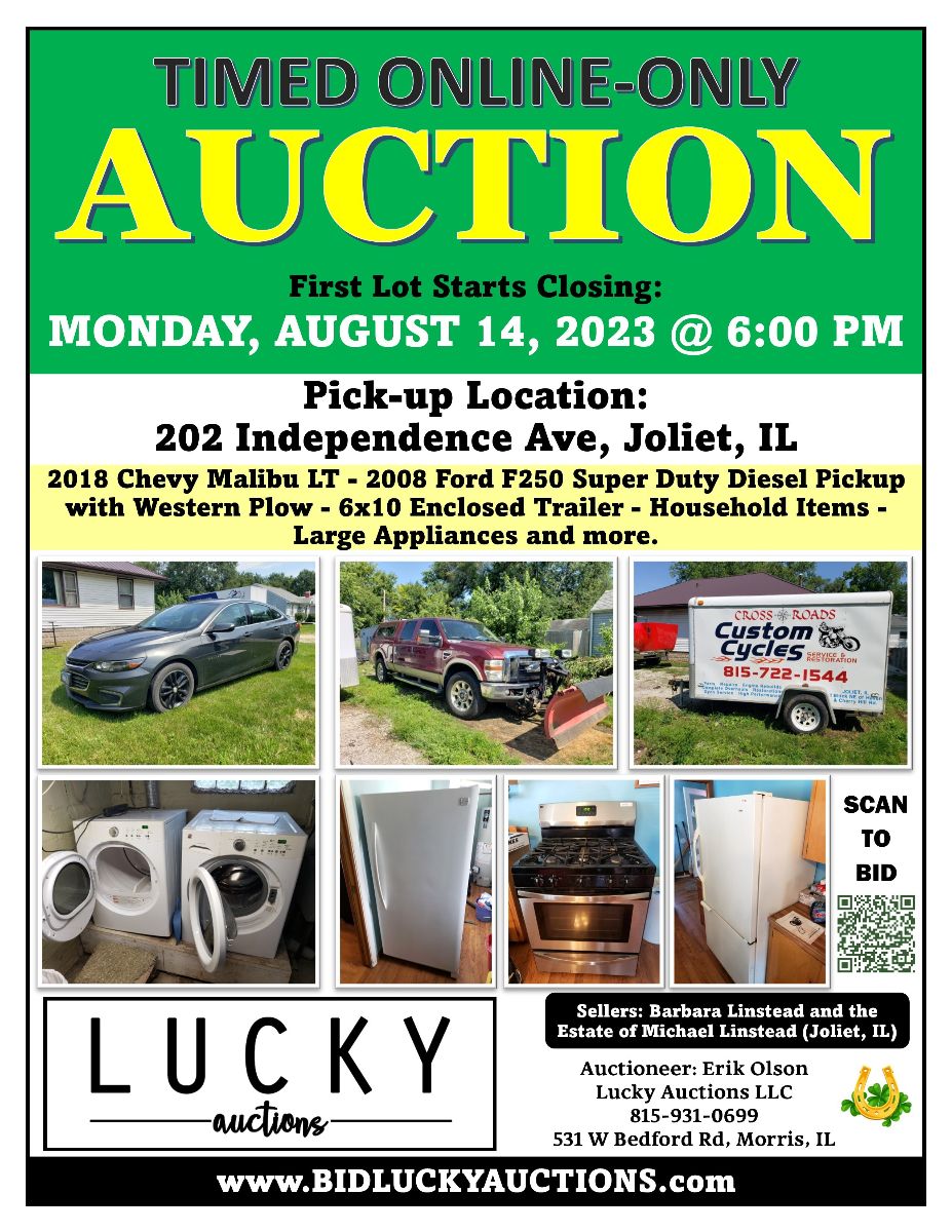 OLSONAUCTION's tweet photo. Upcoming Auctions: Richard Olson &amp; Assoc &amp; Lucky Auctions - https://t.co/jdi4q8bXKv https://t.co/zTRtxrmlMe