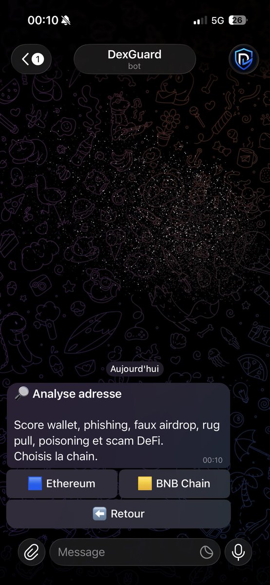 Dex_Guard's tweet photo. Petit aperçu des fonctions du bot 🤖
#Blockchain #cryptocurrency #Scam #Security #cryptonews #Telegram https://t.co/YAlimi4Vg2