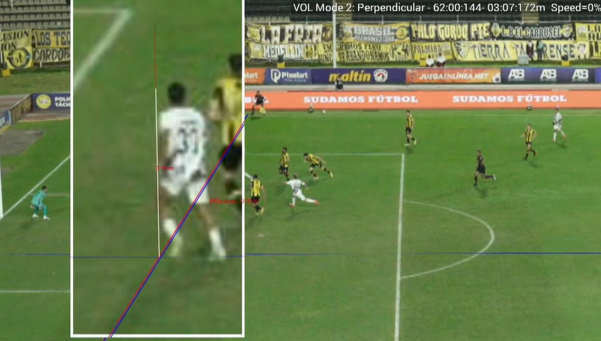 CifrasDTFC's tweet photo. ⚠️😶Compartieron en el canal de "La Vinotinto Media" la situación VAR en el gol de Metropolitanos FC ante Dvo. Táchira FC

Se pudo apreciar la jugada, línea roja (Jugador de Metropolitanos FC) y línea azul (Jugador del Dvo. Táchira FC)

➡️Fue fuera de juego https://t.co/pFUfIqLIIv