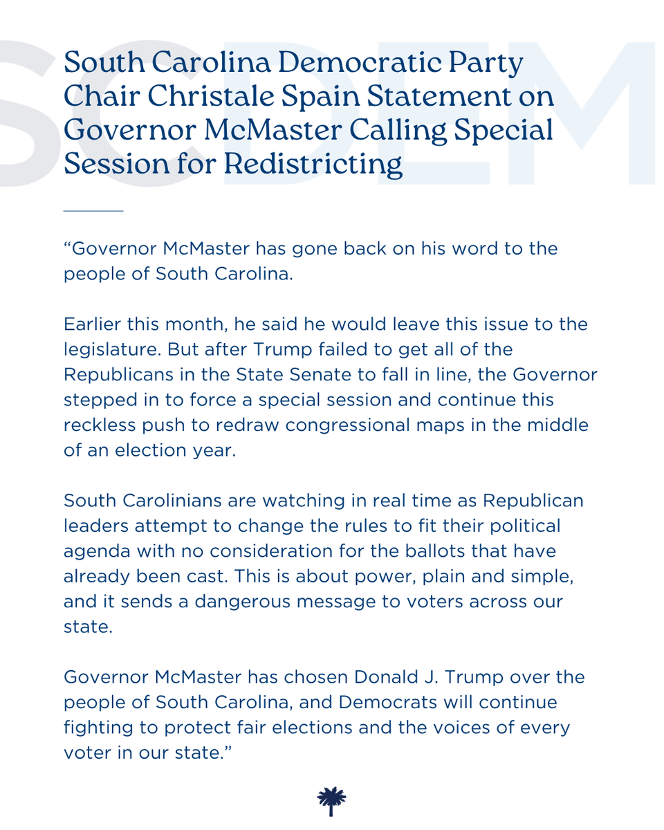 South Carolina Democratic Party tweet media