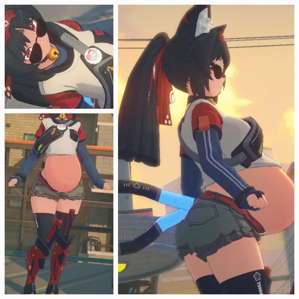 FoxyFoxTailonX's tweet photo. Mayternity leave Nekomata Mod-> https://t.co/yxehb8udMQ

Casual clothes for preggomata.
I think she might have outgrow them by now, but would you really buy clothes you'll use some months, when you can buy lots of tuna? https://t.co/T7KBXLYU5e