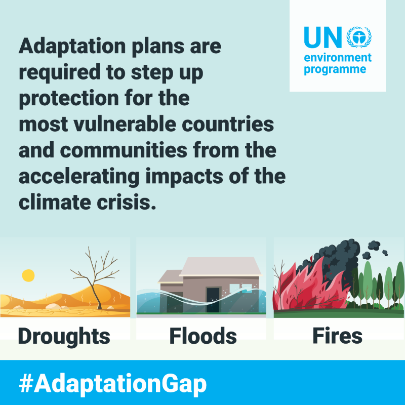 UNDRR's tweet photo. The number and cost of extreme weather disasters have nearly doubled in 20 years.
We need urgent adaptation to respond to climate crisis impacts.
The @UNEP #AdaptationGap report is a call to action to reduce future loss and damage.
https://t.co/ZKwFXexs7V https://t.co/Uq6qCogOnt