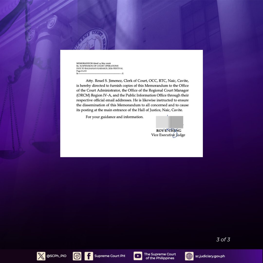Philippine Supreme Court Public Information Office tweet media