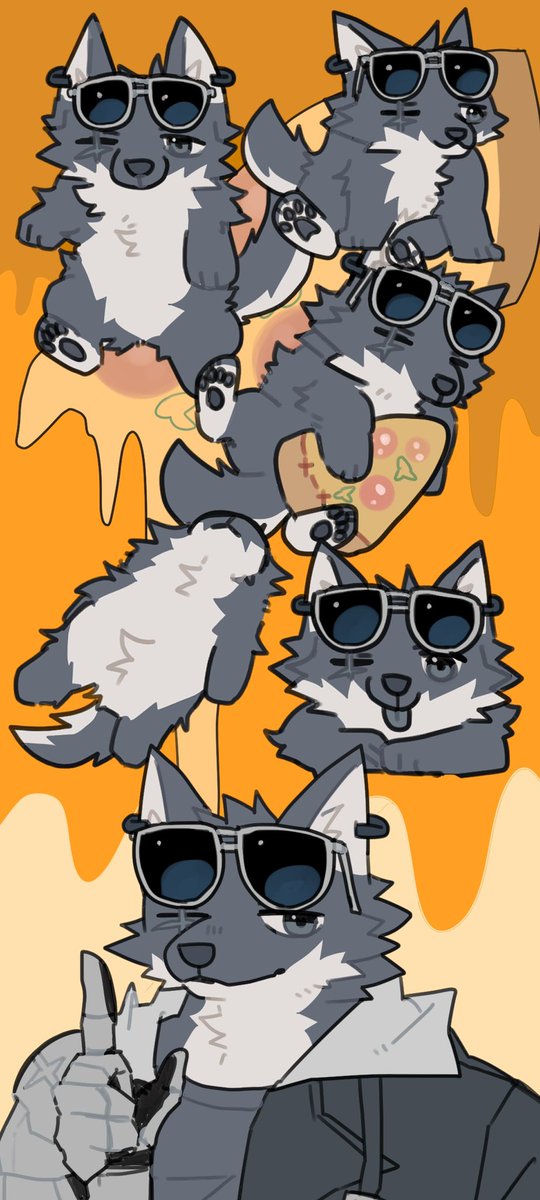 Shark_doragon's tweet photo. ピザと子犬 https://t.co/y5oirrOur0