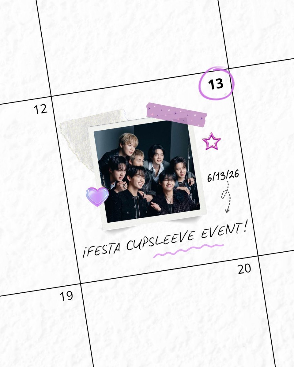 BorahaeCLT's tweet photo. Mark your calendars, the countdown for our Festa cupsleeve event starts now✨💜 save the date! More details to come! https://t.co/vUHo1uSTLJ