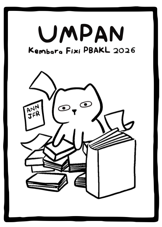 BukuFixi's tweet photo. Umpan Fixi 2026

PDF 166 mukasurat dengan sedutan semua buku Fixi  terbaru, yang mula dijual tahun ni dan di #KembaraFixiPBAKL2026

Juga ada sneak peek beberapa merch yang akan dijual di sana, hasil kolab dengan @annjfr 

PDF ini disediakan dari 15 Mei - 7 Jun 2026.

Boleh download dari sini:  

https://t.co/jiNcowBs3V

Terima kasih!