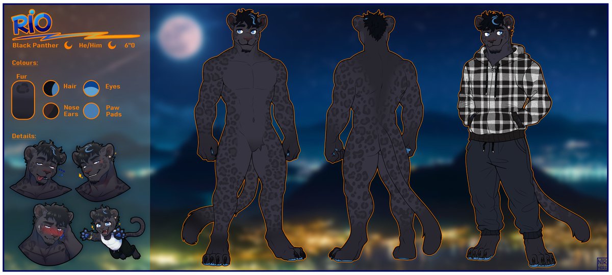 Nir_Here's tweet photo. Commission for @Orion_UwU 🐈‍⬛🌙 https://t.co/Qe4hwxNZ2b