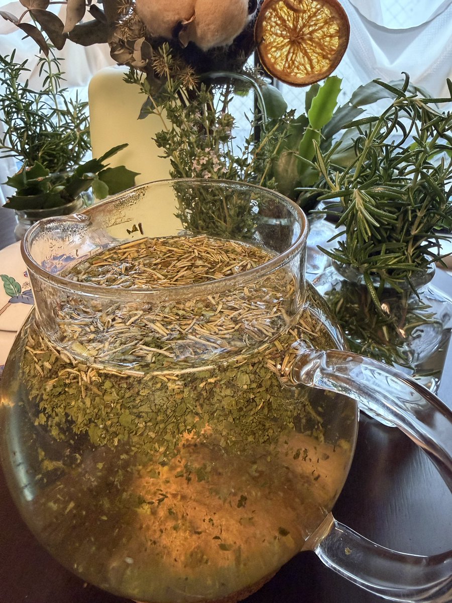 herb_RINGOS's tweet photo. 今朝の茶は
ローズマリー&amp;ゴツコーラ💫

どちらも脳に良いとされるハーブ🤗
脳機能を活性化させて
記憶力や集中力を高めてくれるんですと^ ^

怒涛のセリフに備え、
記憶力高めて今日も稽古に臨みます
♪(๑ᴖ◡ᴖ๑)♪

ちなみにどちらも
強い抗酸化作用も特徴のひとつ✨
美肌作用も期待できるそうな🤭 https://t.co/MNBBPYsDGq