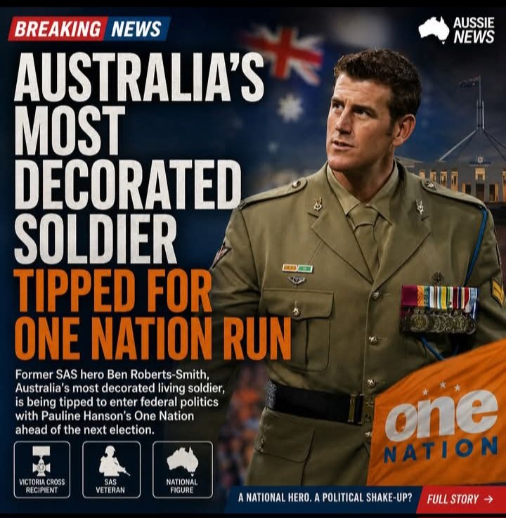 JimThom90458694's tweet photo. Australia’s most decorated soldier tipped for One Nation Run. 🇦🇺

Speculation is mounting over whether Australia’s most decorated war hero, Ben Roberts Smith, could contest a seat for One Nation.

Ben Roberts Smith may run for One Nation at the next election in the Western Australian seat of Canning.

That would pit him against his former Military ‘brother in arms’ Andrew Hastie, who later informed on Roberts Smith alleging “war crimes” on the battlefield of Afghanistan.

One Nation chief of staff, James Ashby, refused to either confirm or deny this rumour.

I know who I’m voting for.

Goodbye, Andrew Hastie. 

#australia #benrobertsmith #OneNation #PaulineHanson