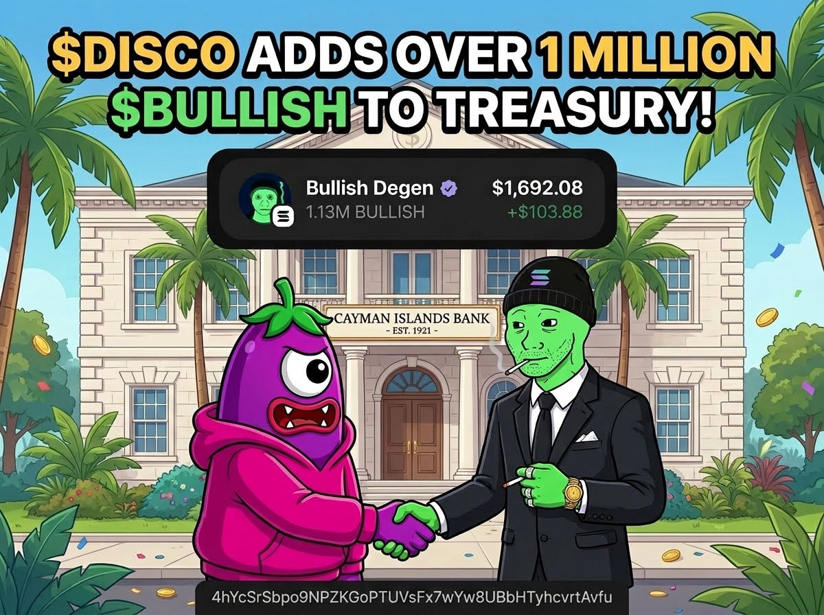 DISCOonpump's tweet photo. Strategic Alliance Real recognize real. 🤝🪩🏛️🔥
We are excited to announce that $DISCO has officially added over 1,000,000 $BULLISH to its $SOL treasury wallet. This isn't just an accumulation; it’s a strategic alignment of two of the strongest mindsets on Solana.

We believe in the vision, we believe in the community, and we believe in the power of a unified front on Solana. $DISCO is built on a foundation of scarcity and community resilience, and we couldn't think of a better partner to hold alongside us than the $BULLISH army.

The supply is shocking. The mindset is locked. The future belongs to those who build together. 📈🚀

CA: 8h4a46euwqfiZ9A3GYkiocXeu9pkNnwTaQGHgBf7pump

Proof Treasury Wallet: 4hYcSrSbpo9NPZKGoPTUVsFx7wYw8UBbHTyhcvrtAvfu

#BULLISH #DISCO #Solana #StrategicPartnership #SupplyShock