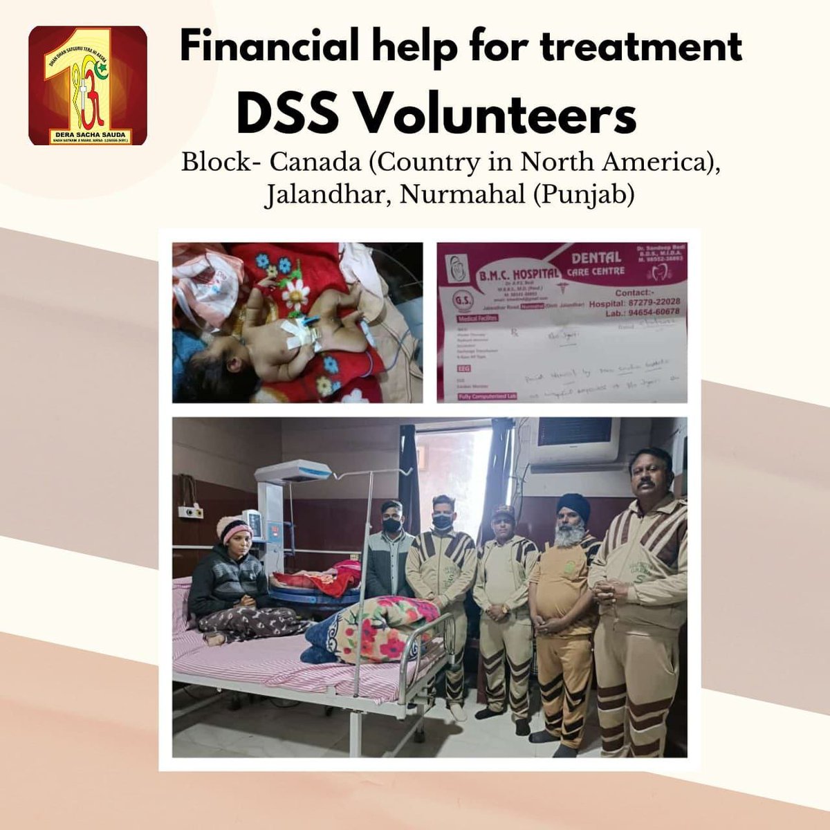 bawariyakhushi's tweet photo. A simple act of kindness can be a lifeline. The Shubh Kaamna Initiative, inspired by Saint Gurmeet Ram Rahim Ji, shows us how small gestures can bring big comfort to those battling illness. Join the movement, spread compassion, and help heal hearts #HelpingCanHeal https://t.co/3Bmiv42Z0o
