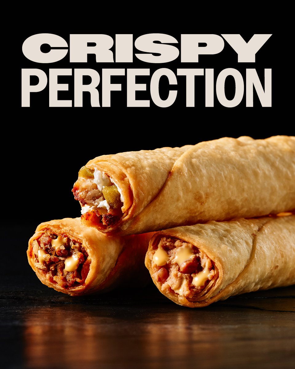 TacoTime's tweet photo. Hand-rolled and full of flavor! Which is your favorite Crisp Burrito? 🤩 https://t.co/x89BsnfClt
