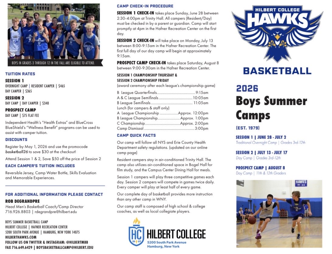 Hilbert College Men’s Basketball tweet media