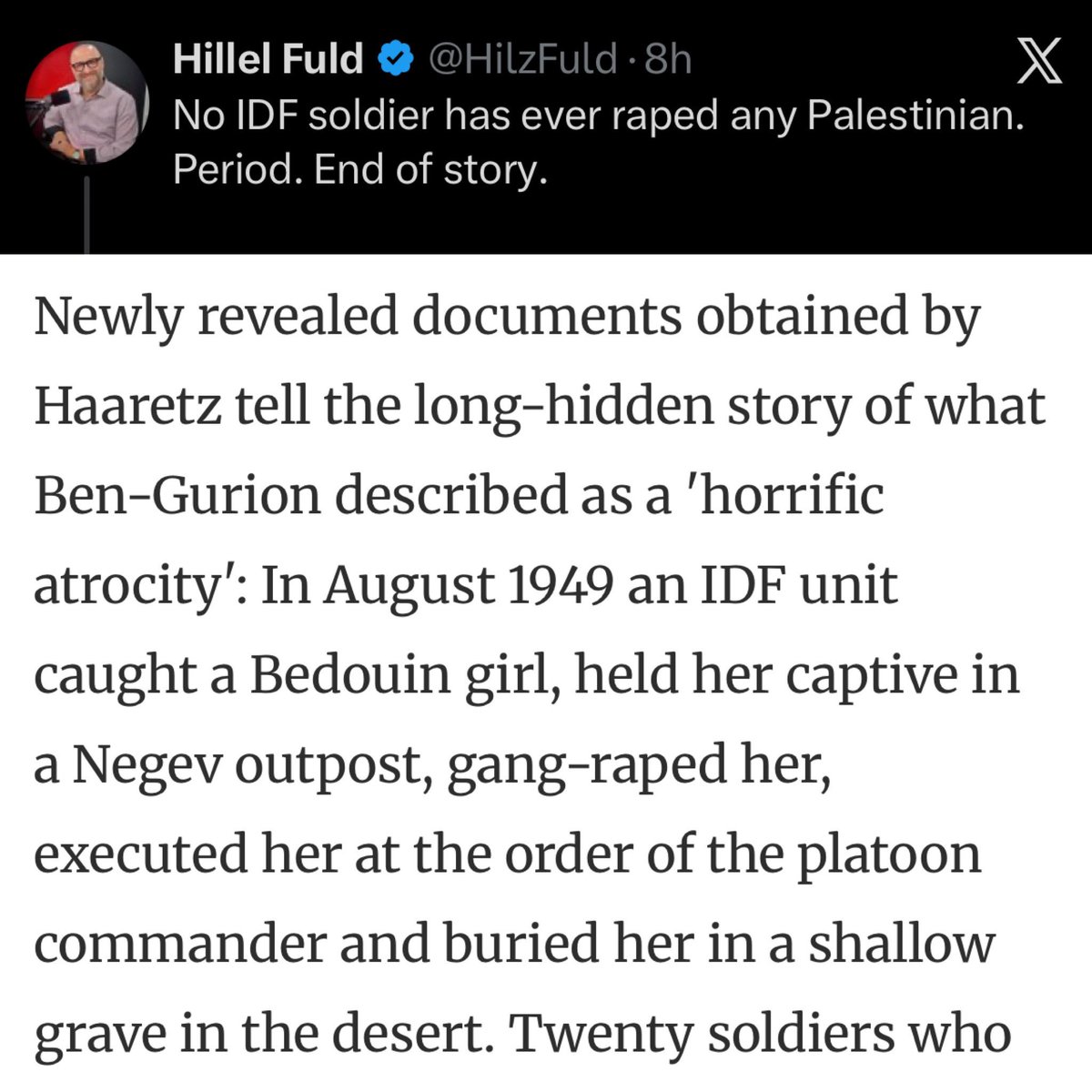 yoUsaama's tweet photo. Haaretz, 2003, quoting David Ben-Gurion's diary. https://t.co/Sp7A6Qe1Fq