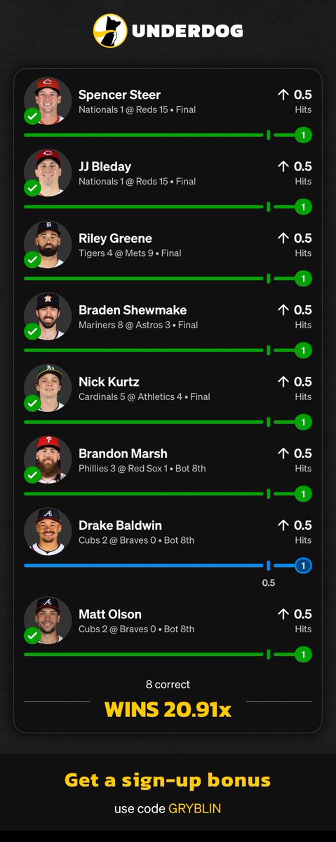 jGryphonII's tweet photo. @CodyBrownBets  COMES THROUGH AGAIN! BANG! https://t.co/w5RKVn633Y