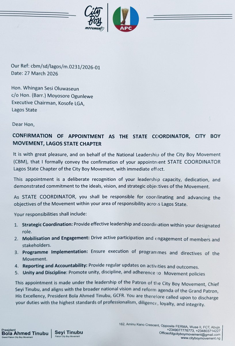 Hon. Sesi Oluwaseun Whingan tweet media