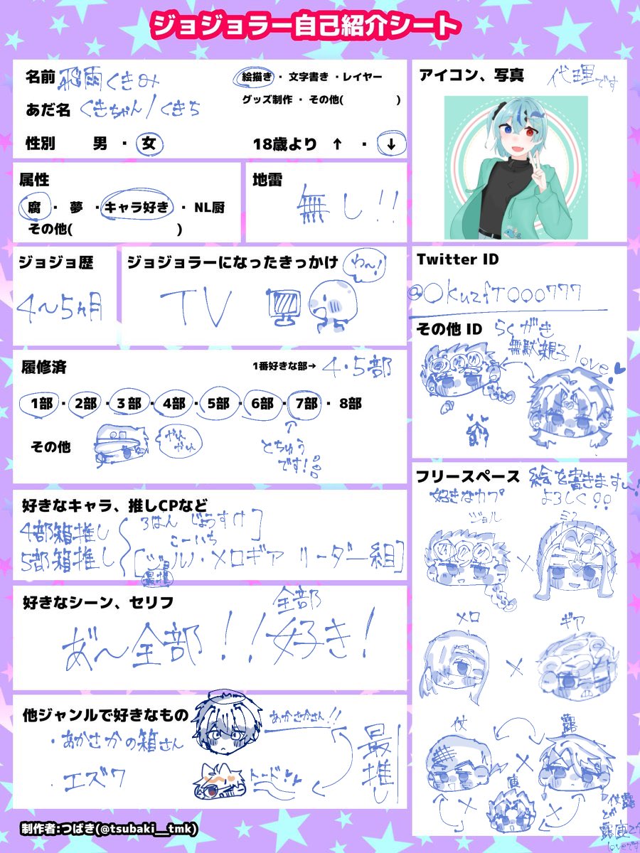 固定用】 ✨️更新✨️しました #ジョジョラーさんと繋がりたい
