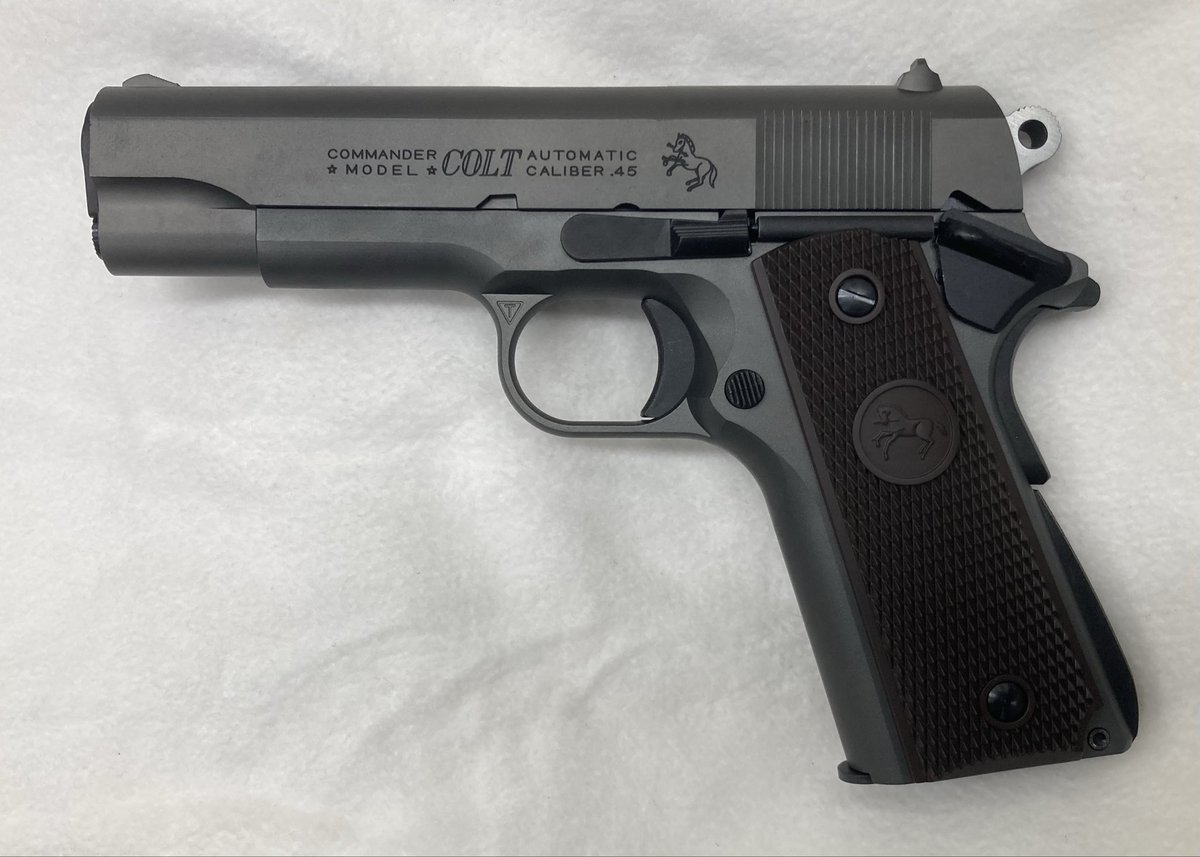 AngsGunShop's tweet photo. タニオ　コバ　GM-8 COMMANDER
発火式モデルガン　重量　632g (カート含まず)  装弾数７発+1   主要材料ヘビーウェイトナイロン/アモルファスナイロン
カートリッジ別売です。¥44,000(税込)
かっこいい〜　池袋店　#モデルガン　#コマンダー　#ミリタリー https://t.co/m7ACforCBk