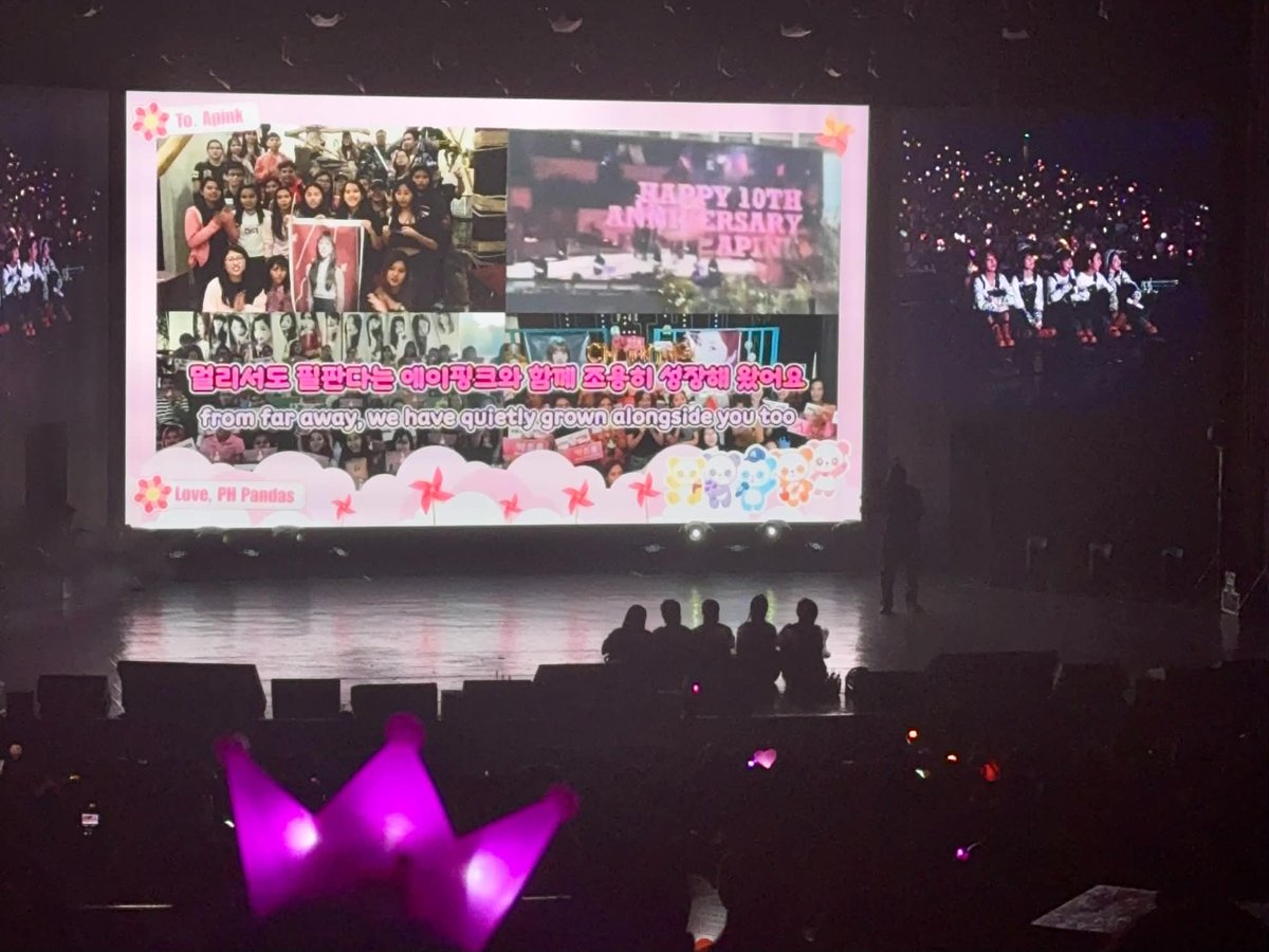 _onepandalinus's tweet photo. Best moment for me was watching the video PH Pandas prepared for Apink then singing Moment for them. Such a special moment because I've grew up with them and looking back at their beginning and seeing where they are right now made me so proud and emotional.  I love them so much. https://t.co/7LipXVllMF
