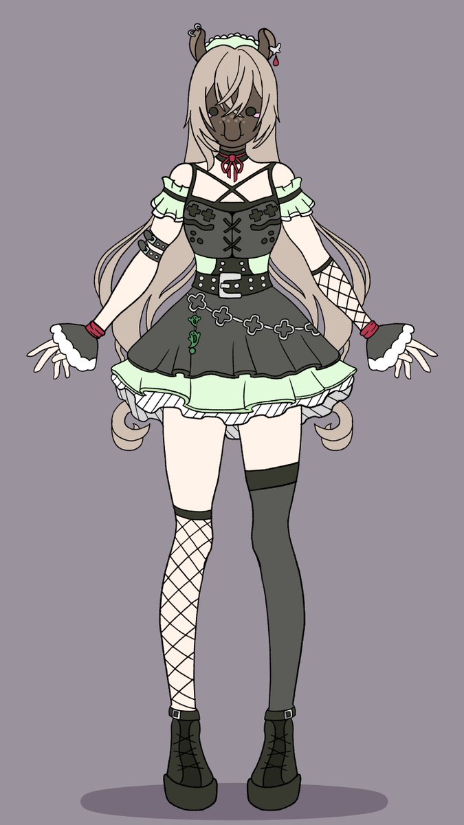 ElectronicBoar's tweet photo. Ok be honest, how obvious is it that I just don't like drawing faces? #GothNimi #nimagery https://t.co/QIb2jkK3nt