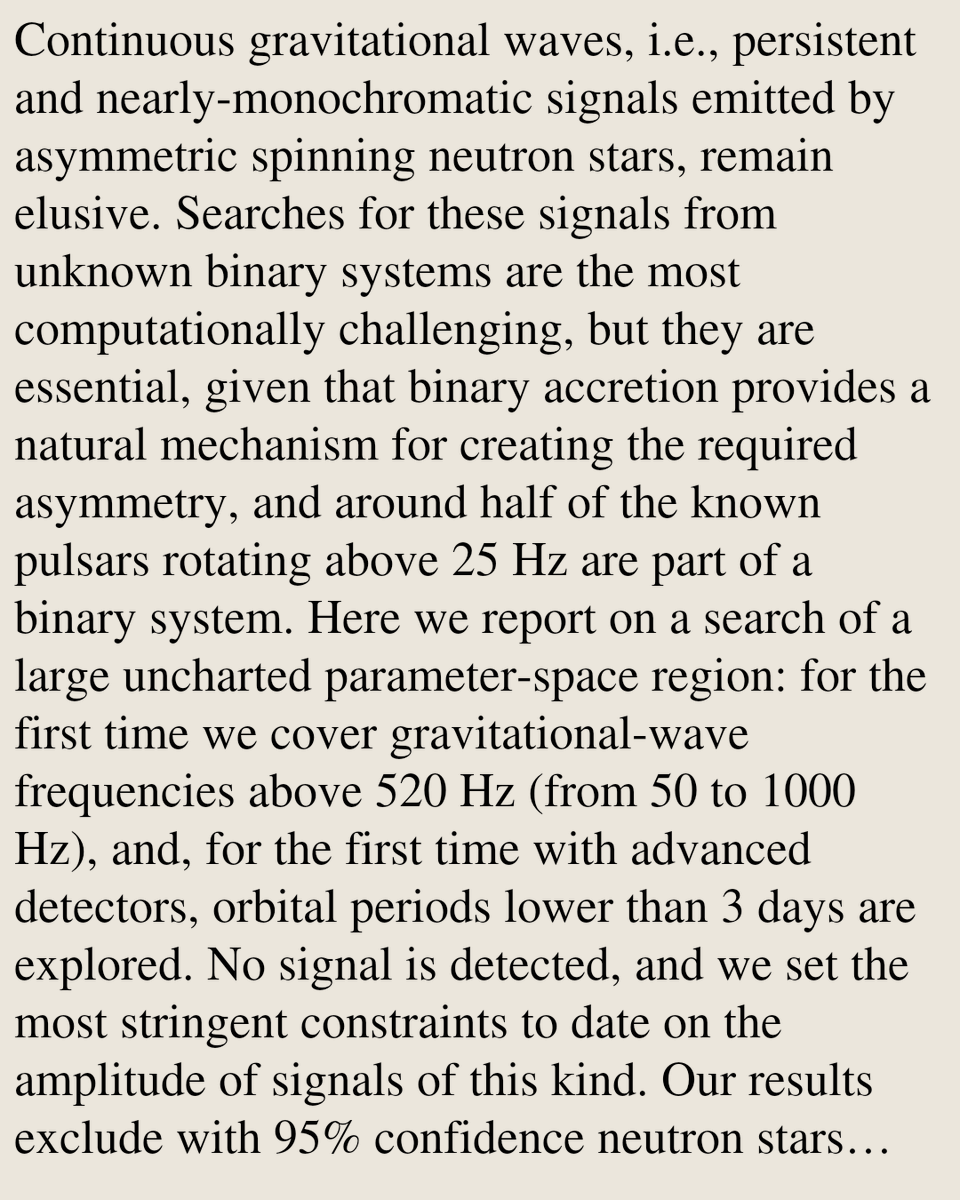 RelativityPaper's tweet photo. Wide parameter-space O3 search for continuous gravitational waves from unknown neutron stars in binary systems

P. B. Covas, M. A. Papa, R. Prix
https://t.co/AlOsmmuXqN [𝚐𝚛-𝚚𝚌] https://t.co/8wBmgn7yw8