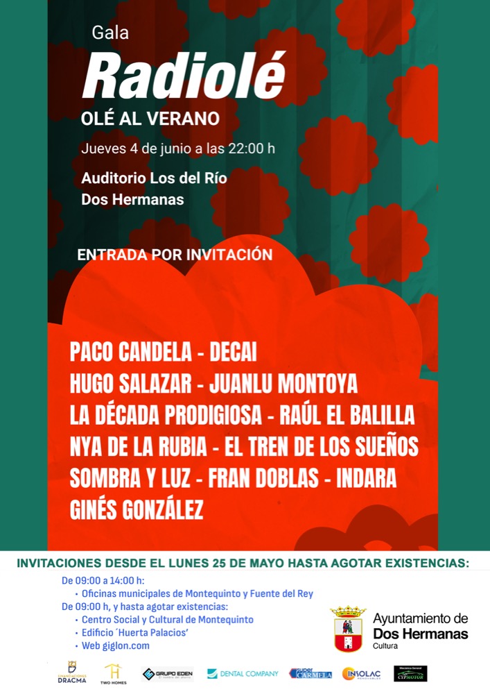 doshermanascom's tweet photo. Olé al Verano: La gran Gala Radiolé llega al Auditorio Los del Río con un cartel de lujo -  https://t.co/HJZtRyOZnb 
¡La música y el duende vuelven a iluminar nuestras noches! El verano ya se siente cerca y, para recibirlo como merece, llega la esperada Gala Radiolé "Olé al Ve... https://t.co/J2Ox6ts40G
