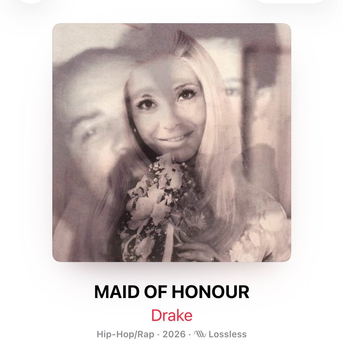 afrocollective1's tweet photo. MAID OF HONOUR - DRAKE 

OUT NOW🥶😮‍💨😭 https://t.co/22sq5mwf3f