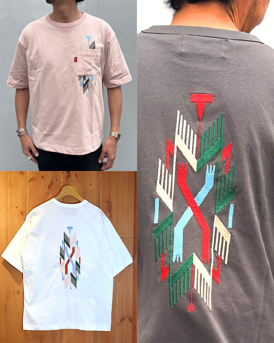 MF CLOTHING COMPANYネイティブアメリカン　インディアン　チマヨ IC-3021 Embroidery T-shirt 