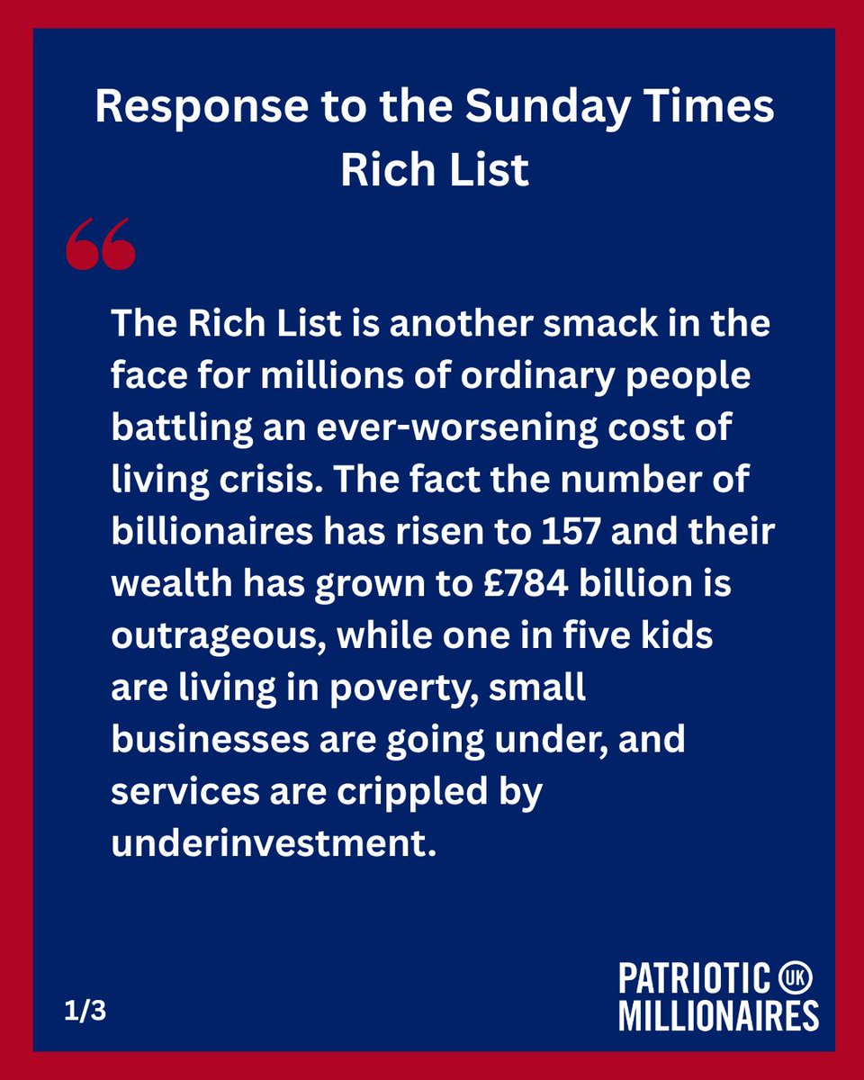 PatMillsUK's tweet photo. Our response to the Sunday Times Rich List https://t.co/qbcBoiHW0Y