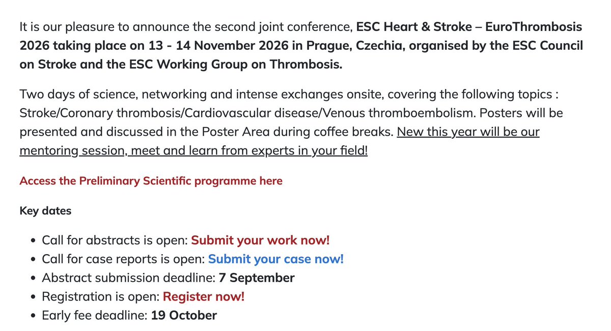 ESC Council on Stroke Chairperson tweet media
