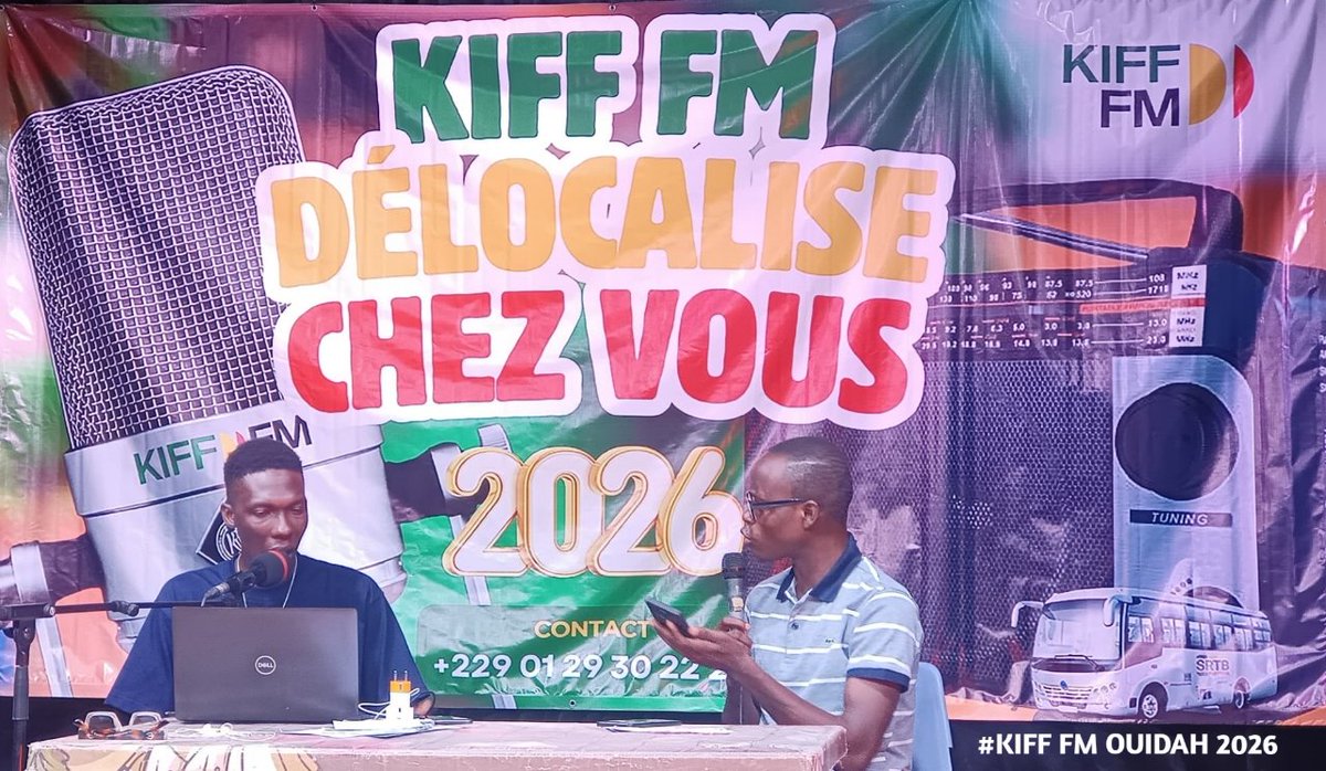 radiokifffmsrtb's tweet photo. La belle aventure se poursuit avec nos équipes à #Ouidah  🤏😎  au CCRI John Smith de Ouidah.

📻 Ouidah en Direct, c’est tout à l'heure à partir de 09h30.
Suivez-nous aussi en direct via notre site
📍 https://t.co/i9TZ9vxI8D

On se capte 🤙
#SRTBinfo | #KiffFm | #wassexo https://t.co/mtfPKH8yUp