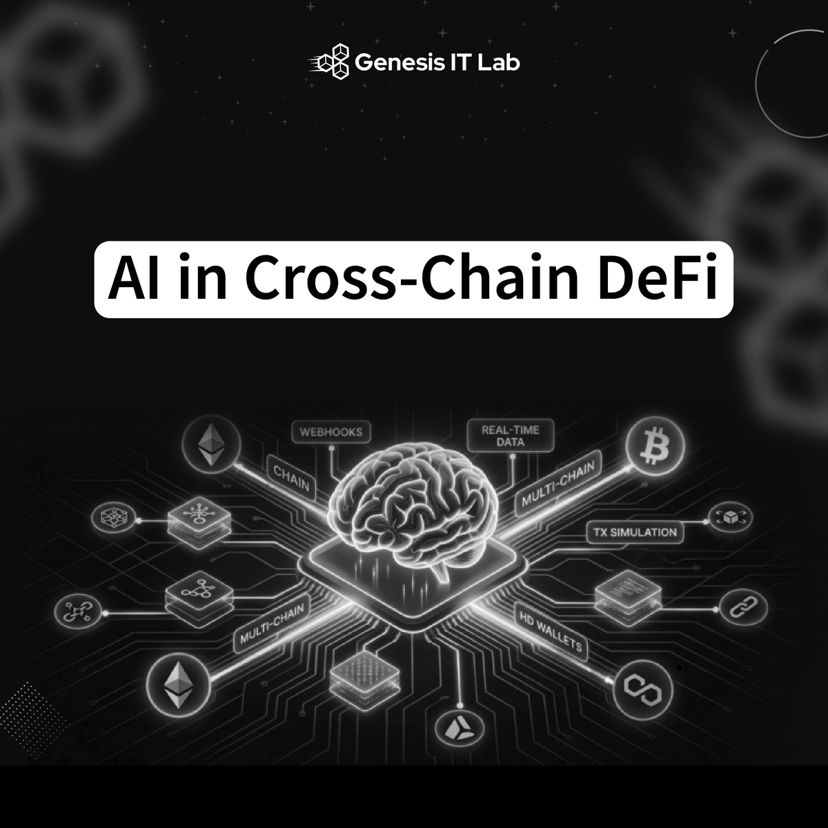 GenesisLabCom's tweet photo. AI in Cross-Chain DeFi: Interoperability

Multiple blockchains create fragmented liquidity.
AI helps optimize cross-chain interactions.

✨ Use cases:
🔹 Bridge optimization
🔹 Cross-chain arbitrage
🔹 Liquidity routing
🔹 Transaction efficiency

AI connects and optimizes multi-chain ecosystems.