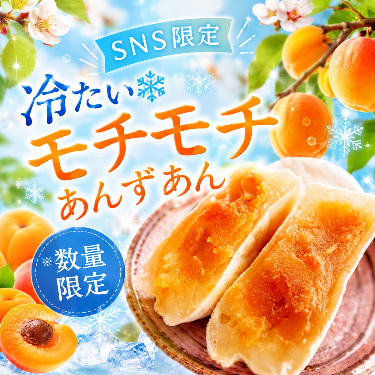 SNS限定 「冷たい❄モチモチあんずあん」 数量限定 フォロワーさん