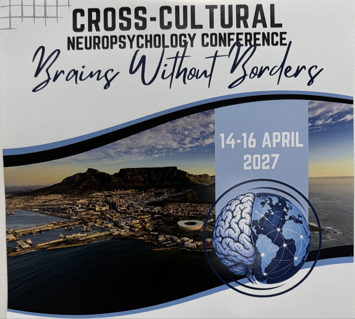 DrSharonTruter's tweet photo. Excited to start planning the very first #BrainsWithoutBorders cross-cultural neuropsychology conference, taking place in Cape Town on 14-16 April 2027. Save the date! @neuropsychsa https://t.co/ceFX9LXGcL