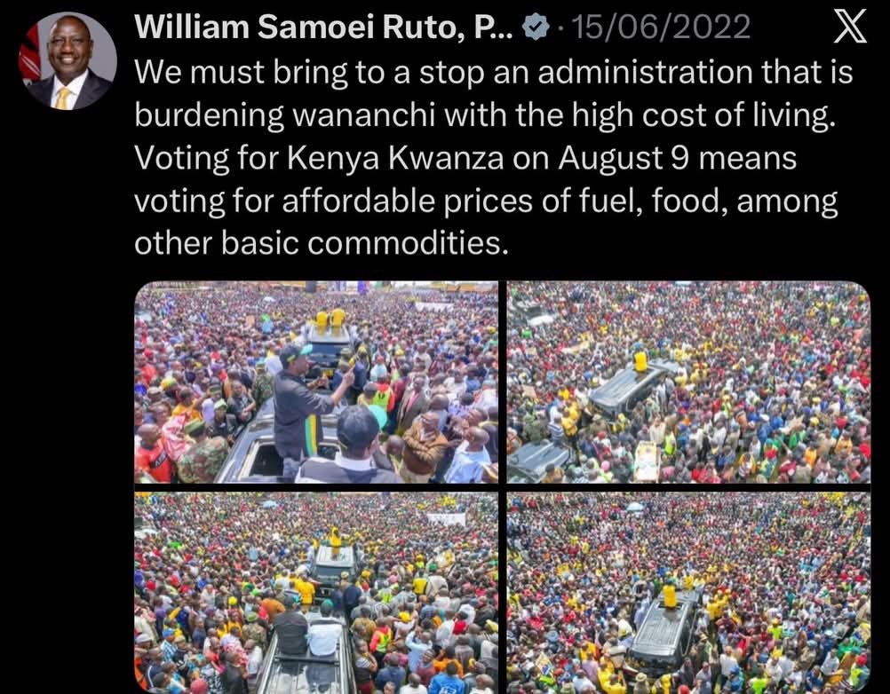 DMainaNdungu's tweet photo. This man is a liar. He is corrupt. He is incompetent. He is a disgrace to Kenya. #RejectFuelPrices #OccupyStateHouse #RutoMustGo https://t.co/c47bGBSpU8