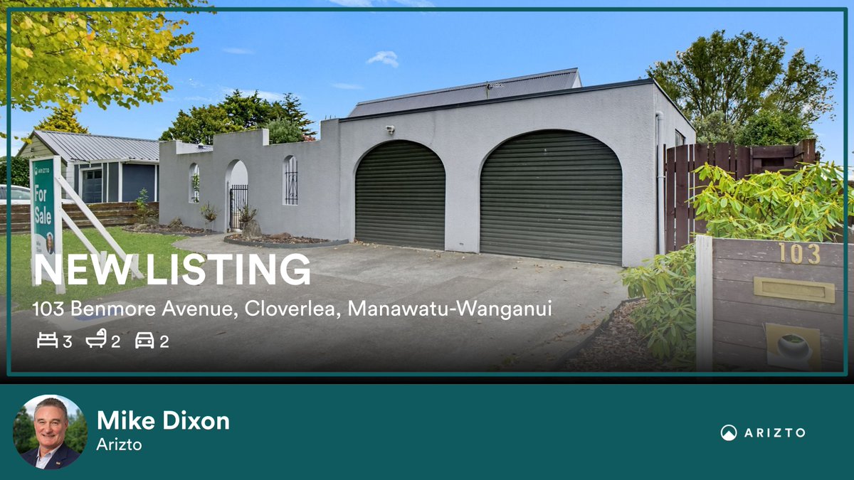 MikeDixonPN's tweet photo. 🛌 3 🛀 2 🚘 2
📍 103 Benmore Avenue, Cloverlea, Manawatu-Wanganui

Check out my latest listing on RateMyAgent.
Branch Manager Licensee 10053907
https://t.co/6vIYENUgwM
Mike Dixon 021 1040 130

...
#ratemyagent #palmyrealestate #feildingrealestate #ashhurstrealestate... https://t.co/ZZCLxYizse
