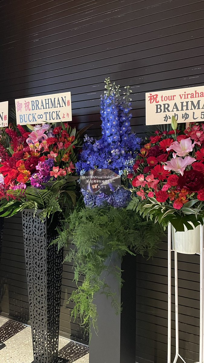 annkooo53's tweet photo. ガーデンシアター到着！物販も並ばずゆっくり買えた！すごい花の数！brahman楽しむぞー！ https://t.co/hUHTO6u972