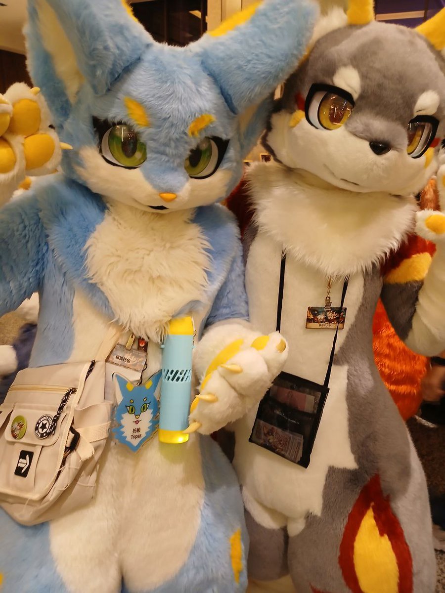 Topaz168tm's tweet photo. 跟可愛狼狼杏也合照🥰
#FursuitFriday 
@Anya_oOkami https://t.co/A5OrAXhqpy