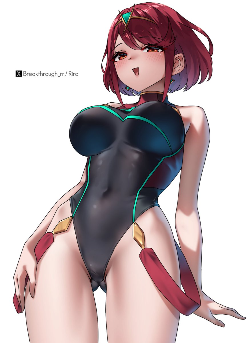 pyra_(pro_swimmer)_(xenoblade) ,ホムラ(ゼノブレイド2) 「ホムラ / Pyra ( ᐛ )」|りろ / omiwatariのイラスト