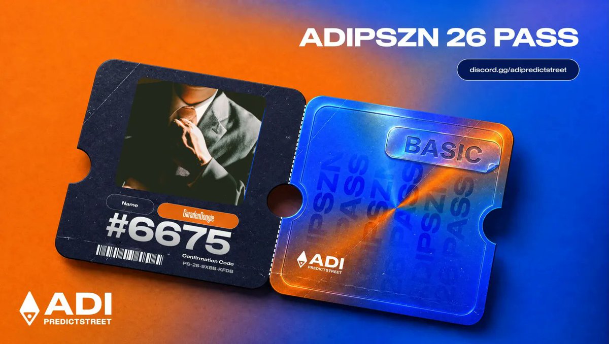 GaradenDoogie's tweet photo. ADIPSZN 26 Pass secured ⚡

Basic to VVIP. The only way up is referrals.

Building my crew → https://t.co/Jt6CJQdKhn https://t.co/OJrFlfRJCF