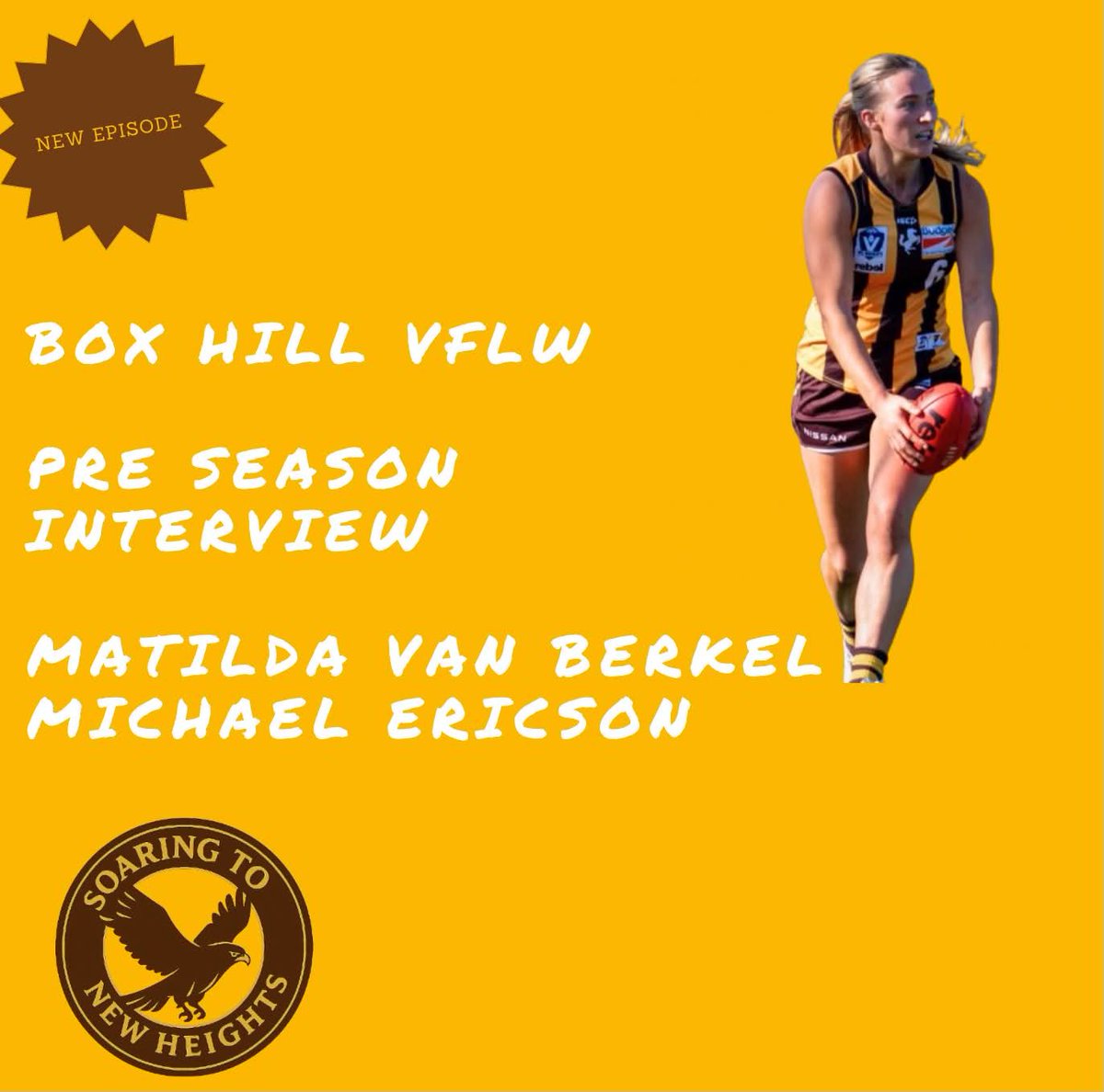 HFCsoar's tweet photo. ahead of the @boxhillvflw starting tomorrow, Liam sits down with Matilda Van Berkel and @Michael_Ericson to discuss the VFLW season which starts tomorrow

they discuss the recruits, hopes for the season, and so  much more

listen: https://t.co/jynlcN62CR

📸Box Hill Hawks https://t.co/Z4uSw9LDYG