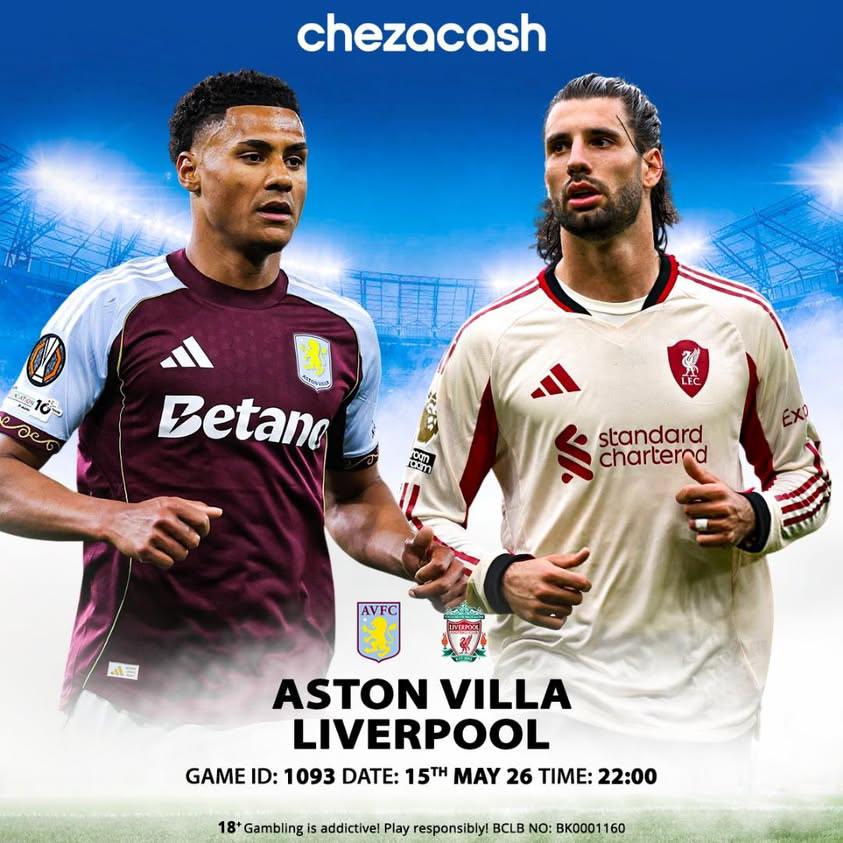 ChezaCash's tweet photo. Friday Games 🔥

Aston Villa go head-to-head with Liverpool today at Villa Park, Hii game itakua kali majama, piga analysis zako fiti na uwekelee mapema.😎

To place your Bet 👉https://t.co/P2n2kAVdvT... https://t.co/nbUEVgvYG6