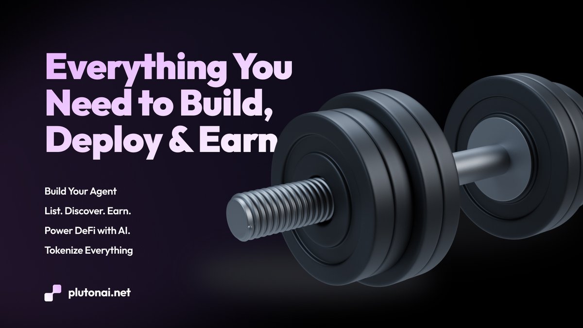 PlutonAIHQ's tweet photo. Everything you need to build, deploy & earn — in one AI stack. 🤖⚡

With PlutonAI you can:

🧠 Build AI Agents in minutes (no code, no friction)
🏦 Power DeFi with autonomous AI strategies
🛒 Launch, list & monetize agents in a global marketplace
🪙 Tokenize your agent & create real on-chain economies

From idea → execution → revenue… all in one ecosystem.

The future isn’t just AI.
It’s AI that works, earns, and scales on its own. 🌐💸

#PlutonAI #AI #DeFi #Web3 #Agents