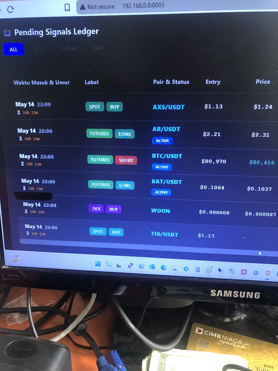 eonerxk's tweet photo. @0xyunss @meridian_agent Bang sy lg bangun dashboard trading future n spot multi dex yg source nya dari sinyal tele group vip pribadi,so far pk gemini sering salah aja kl dah mulai complex regex, ocr narik angka dr gambar, mungkin berkenan diberi kesempatan pakai claudr pro bang 🙏
Sy ga ngerti coding 🙃 https://t.co/mMr2ZRfuiJ