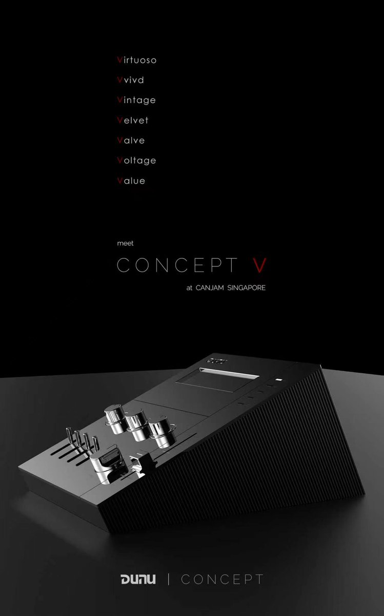 DUNU_Japan's tweet photo. 新製品
CONCEPT V
CanJam SG 2026にて初公開。
#DUNU #CONCEPTV https://t.co/lQsZPl3dfL