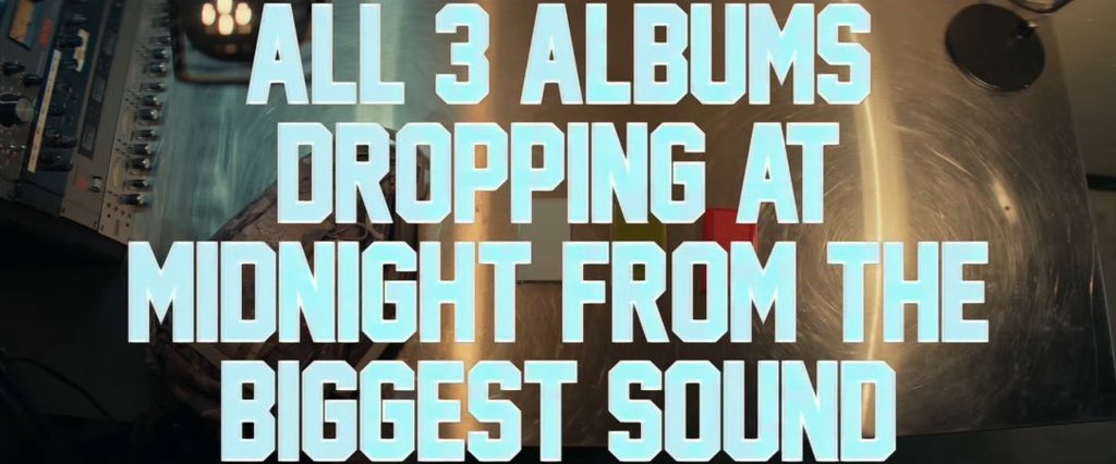 rapalert6's tweet photo. Drake announces 3 new albums dropping at midnight. https://t.co/JhscrEskKo