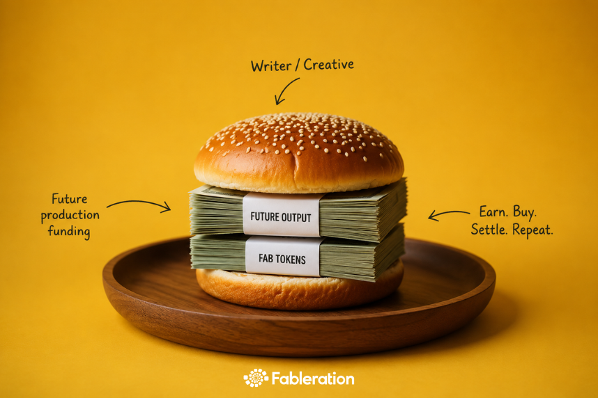 Fableration's tweet photo. Agentic Finance just replaced the entire banking supply chain with a burger.🍔

Cattle, logistics, production, settlement — each layer funded by AI agents. No banks. No committees. Just data.

📖 https://t.co/ZvKobxN8xW

🧵 Here's how it works 👇