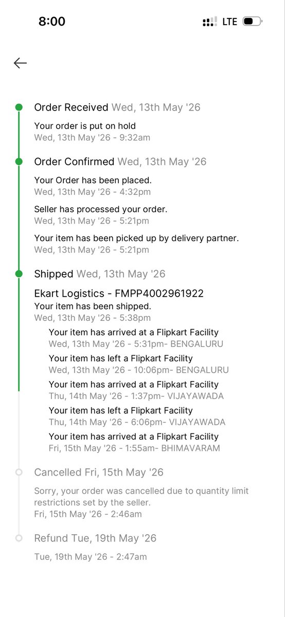 GHANII1312's tweet photo. @Flipkart Your sale strategy is amazing 👏  
1. Show crazy discount  
2. Confirm order  
3. Ship till nearest hub  
4. Cancel order  
5. Repeat twice 🤡  
Peak customer experience.
@Flipkart Scam Sale 🤡
#scame #fraud #mislead https://t.co/Vs40sM6BSc