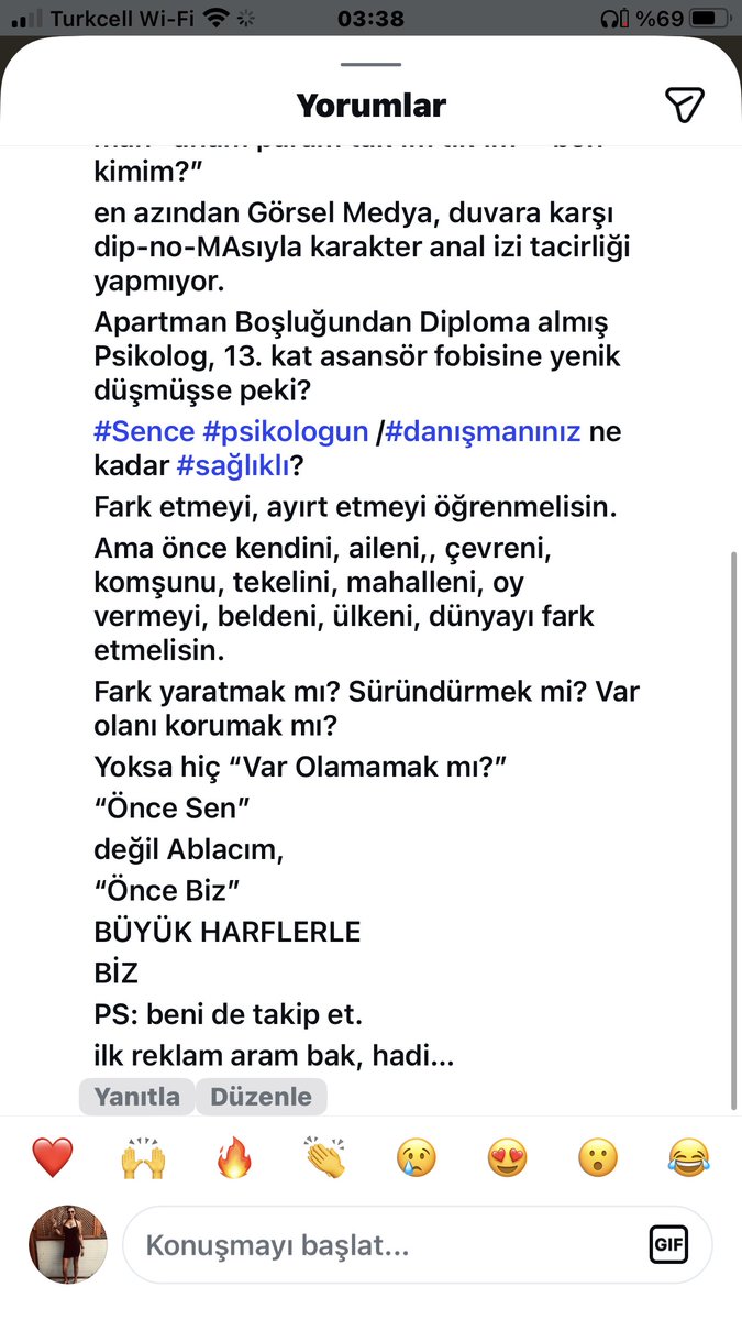 BerivanT52322's tweet photo. dizi
”Diziler Ahlakımızı Çökertmeden, Çıktım da Halil’im” 
klişesi Cevap Şeys

@psikologdernegi ve @TPDBilgi 
meslektaşlarınızın, 
foal yokken ortaya attığı

❌ #öncesen ❌
“American Association Assasin” bireyselciliğin, 

bizim dilimizde karşılığı 
✅ #ÖNCEBİZ ✅

değil miydi? https://t.co/2vmr8tUDTb